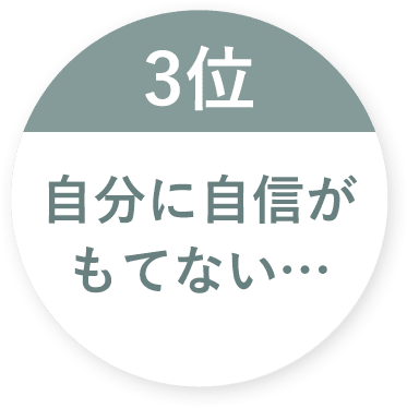 自分に自信が持てない